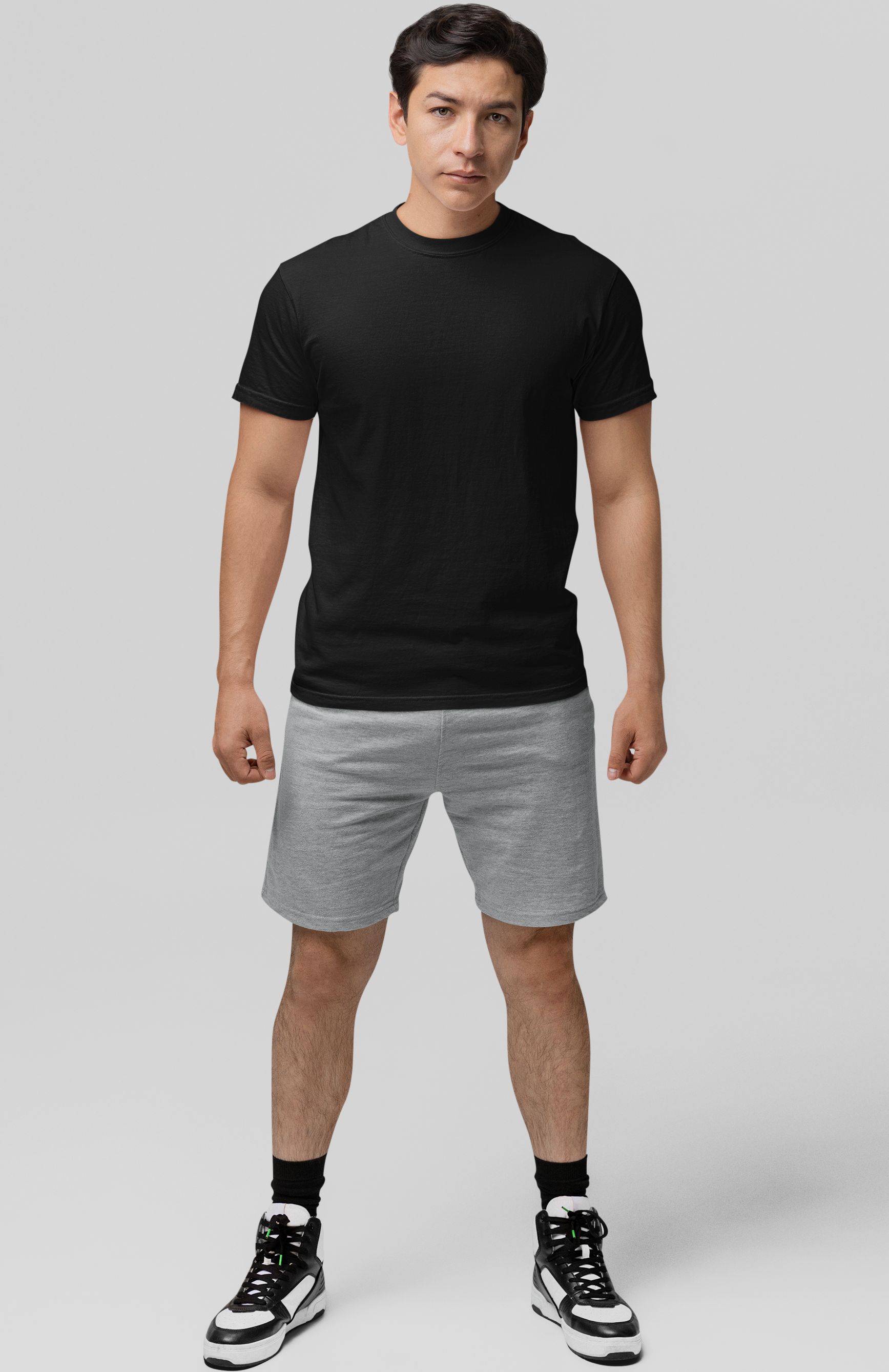 Plain Round Neck Cotton T‑Shirt for Men & Women