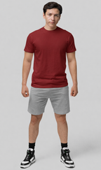 Plain Round Neck Cotton T‑Shirt for Men & Women