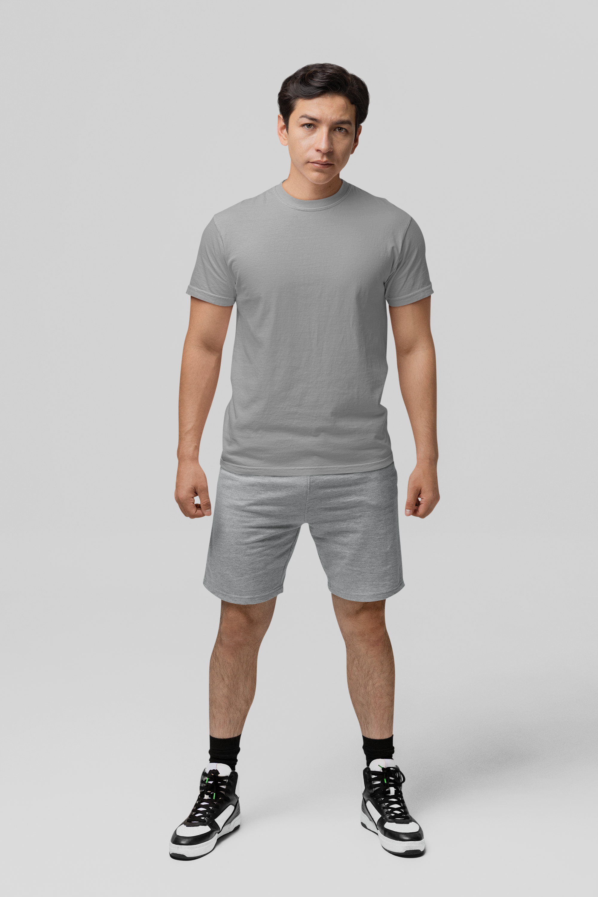 Plain Round Neck Cotton T‑Shirt for Men & Women