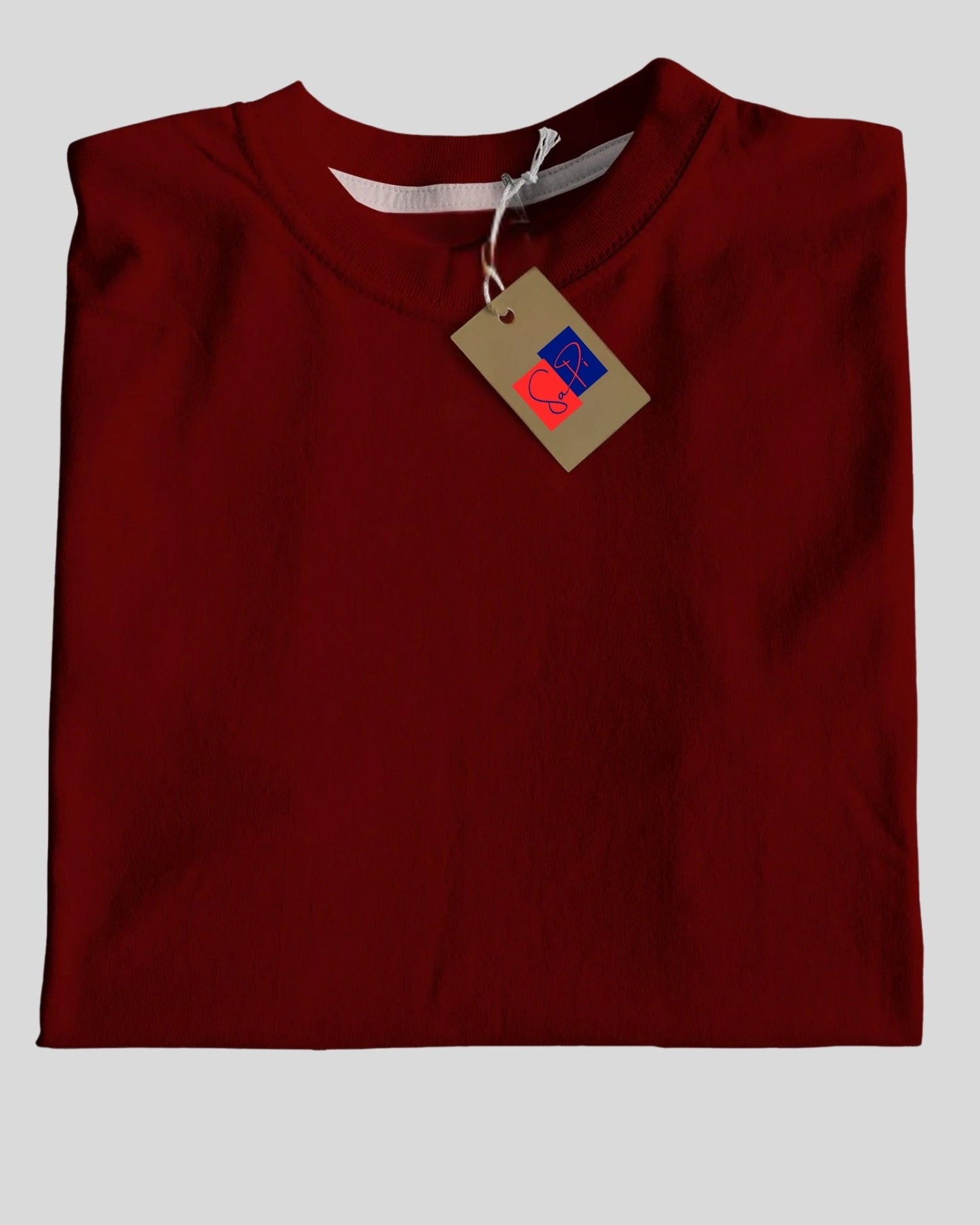 Plain Round Neck Cotton T‑Shirt for Men & Women