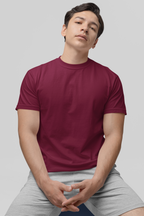 Plain Round Neck Cotton T‑Shirt for Men & Women